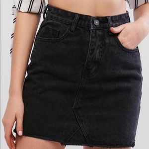 NWT** ZAFUL black denim mini skirt
